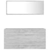 Set Muebles De Baño 2 Piezas Madera Contrachapada Gris Hormigón