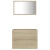 Set De Muebles De Baño 2 Pzas Madera Contrachapada Roble Sonoma Marrón