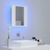 Armario Espejo De Baño Con Luz Led Acrílico Blanco 40x12x45 Cm