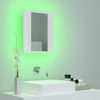 Armario Espejo De Baño Con Luz Led Acrílico Blanco 40x12x45 Cm