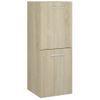 Armario De Baño Madera Contrachapada Roble Sonoma 30x30x80 Cm Marrón