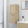 Armario De Baño Madera Contrachapada Roble Sonoma 30x30x80 Cm Marrón