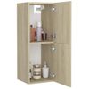 Armario De Baño Madera Contrachapada Roble Sonoma 30x30x80 Cm Marrón