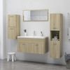 Armario De Baño Madera Contrachapada Roble Sonoma 30x30x80 Cm Marrón