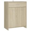 Armario De Baño Madera Contrachapada Roble Sonoma 60x33x80 Cm Marrón