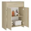 Armario De Baño Madera Contrachapada Roble Sonoma 60x33x80 Cm Marrón