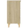 Aparador Madera Contrachapada Blanco Y Roble Sonoma 60x35x69 Cm