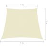 Toldo De Vela Trapezoidal De Tela Oxford Color Crema 3/5x4 M