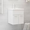 Armario Para Lavabo Madera Contrachapada Blanco 41x38,5x46 Cm