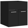 Armario Para Lavabo Madera Contrachapada Negro 41x38,5x46 Cm