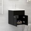 Armario Para Lavabo Madera Contrachapada Negro 41x38,5x46 Cm