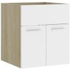 Armario Para Lavabo Contrachapada Blanco Roble 41x38,5x46 Cm