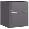 Armario Para Lavabo Contrachapada Gris Brillo 41x38,5x46 Cm