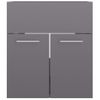 Armario Para Lavabo Contrachapada Gris Brillo 41x38,5x46 Cm