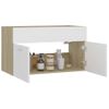 Armario Para Lavabo Contrachapada Blanco Roble 80x38,5x46 Cm