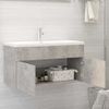 Armario Para Lavabo Contrachapada Gris Hormigón 90x38,5x46 Cm