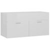 Armario Para Lavabo Contrachapada Blanco Brillo 90x38,5x46 Cm