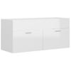 Armario Para Lavabo Madera Contrachapada Blanco 100x38,5x46 Cm