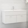 Armario Para Lavabo Madera Contrachapada Blanco 100x38,5x46 Cm