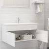 Armario Para Lavabo Madera Contrachapada Blanco 100x38,5x46 Cm