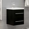 Armario Para Lavabo Madera Contrachapada Negro 41x38,5x48 Cm