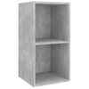 Mueble De Pared De Tv Madera Contrachapada Hormigón 37x37x72 Cm Gris