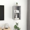 Mueble De Pared De Tv Madera Contrachapada Hormigón 37x37x72 Cm Gris