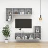 Mueble De Pared De Tv Madera Contrachapada Hormigón 37x37x72 Cm Gris