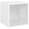 Muebles Para Tv 4 Uds Madera Contrachapada Blanco 37x35x37 Cm