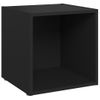 Muebles Para Tv 4 Uds Madera Contrachapada Negro 37x35x37 Cm