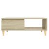 Mesa De Centro Madera Contrachapada Roble Sonoma 90x60x35 Cm Marrón