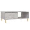 Mesa De Centro Madera Contrachapada Gris Hormigón 90x60x35 Cm