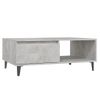 Mesa De Centro Madera Contrachapada Gris Hormigón 90x60x35 Cm