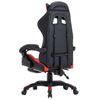 Silla Gaming Con Reposapiés Cuero Sintético Rojo Y Negro