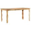 Mesa De Comedor De Madera Maciza Reciclada 160x80x76 Cm Marrón