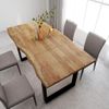 Mesa De Comedor De Madera Maciza De Acacia 180x90x76 Cm Marrón