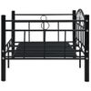 Estructura De Cama De Metal Negro 90x200 Cm