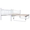 Estructura De Cama De Acero Blanco 180x200/90x200 Cm