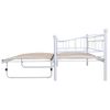 Estructura De Cama De Acero Blanco 180x200/90x200 Cm