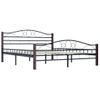 Estructura De Cama De Metal Negro 200x200 Cm