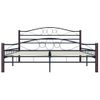 Estructura De Cama De Metal Negro 200x200 Cm