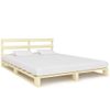 Estructura De Cama De Palés Madera Maciza De Pino 200x200 Cm Marrón