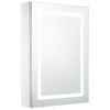 Mueble De Baño Con Espejo Led 50x13x70 Cm Blanco