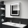 Mueble De Baño Con Espejo Led 50x13x70 Cm Blanco