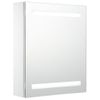 Mueble De Baño Con Espejo Led 50x13,5x60 Cm Blanco