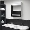 Mueble De Baño Con Espejo Led 50x13,5x60 Cm Blanco