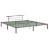 Estructura De Cama De Metal Gris 200x200 Cm