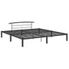 Estructura De Cama De Metal Negro 200x200 Cm