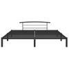 Estructura De Cama De Metal Negro 200x200 Cm