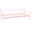 Estructura De Cama De Metal Rosa 90x200 Cm